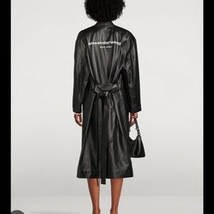 Alexander Wang faux leather robe coat worn one time $2500
